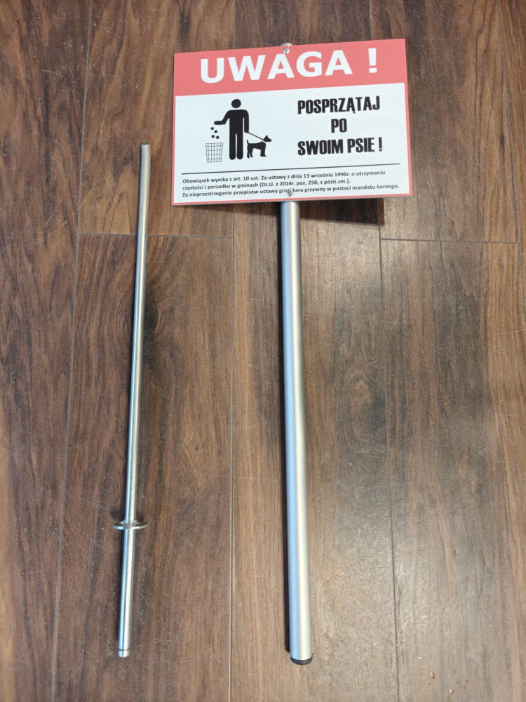 Uwaga : Posprzątaj po swoim psie - Tabliczka fomatu A4 z napisem