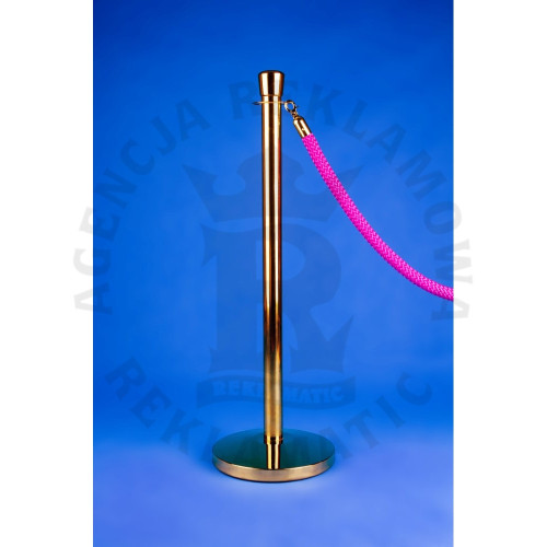 Złoty Słupek odgradzający ze stali nierdzewnej z głowicą