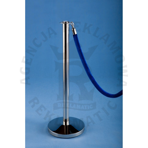 Srebrny słupek do łączenia ze sznurem, zakończony niską głowicą