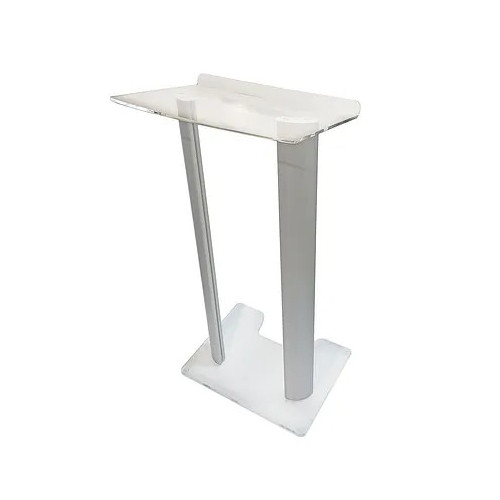 Mównica wykonana z przezroczystej plexi i aluminium