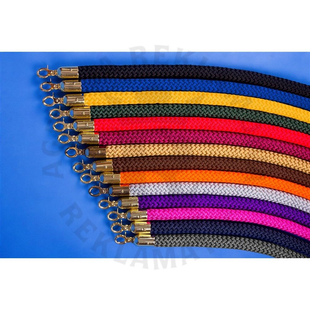 Elegancki, grubopleciony sznur odgradzający (2 m) ze złotymi końcówkami