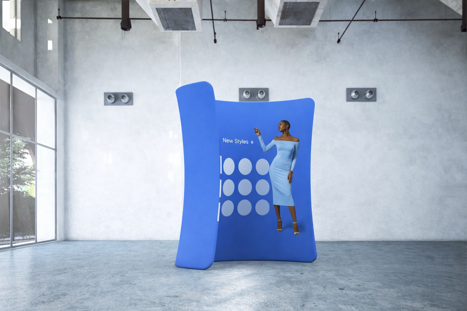 Ścianka reklamowa w kształcie C