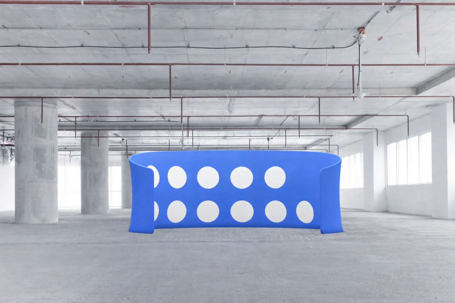 Ścianka eventowa w kształcie wyspy 650x245x465 cm