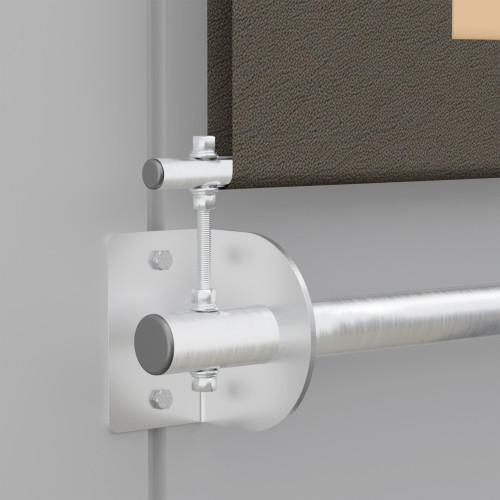 Uchwyt fasadowy równoległy do banerów  INOX