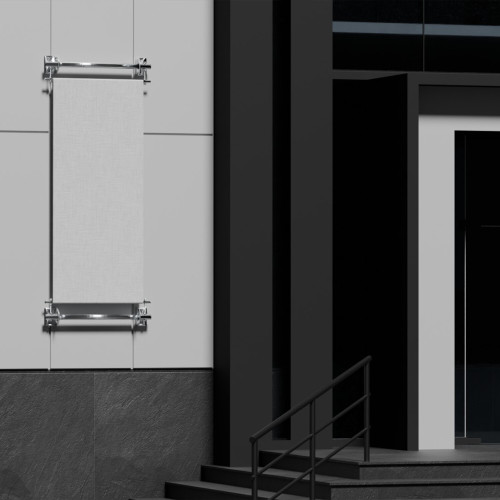 Uchwyt fasadowy równoległy do banerów  INOX